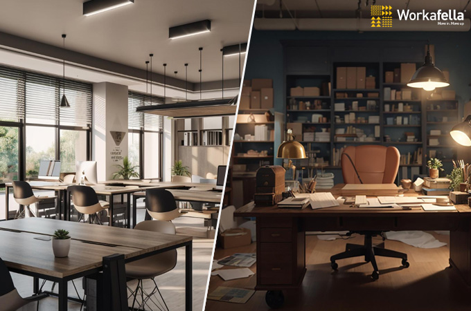 Workafella Coworking Space vs traditional office spaces